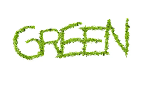 Textura de grama palavra verde — Fotografia de Stock