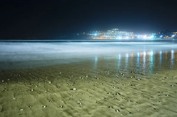 Pláž noční záběr — Stock fotografie