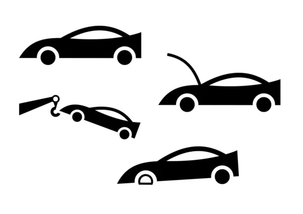 Иконы автомобилей Стоковая Иллюстрация