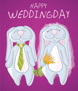 Happy weding day clipart