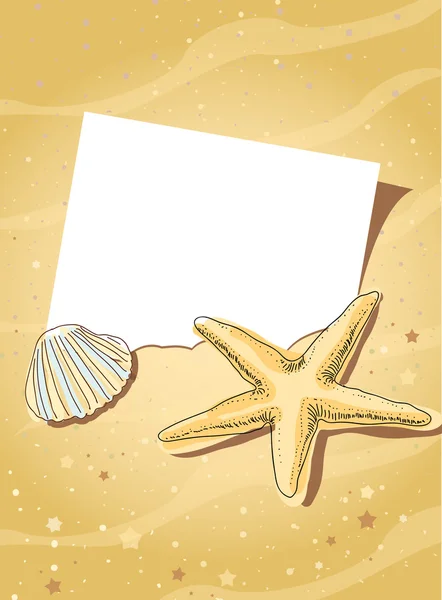Étoiles de mer sur sable — Image vectorielle