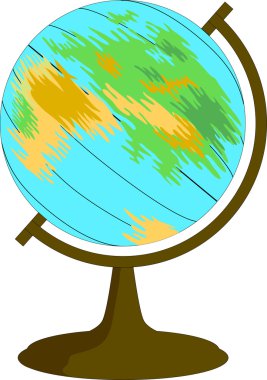 Spinning globe clipart