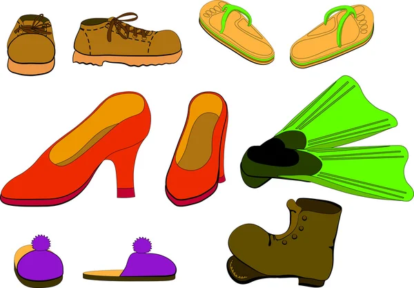 Set of shoes — Stock Vector