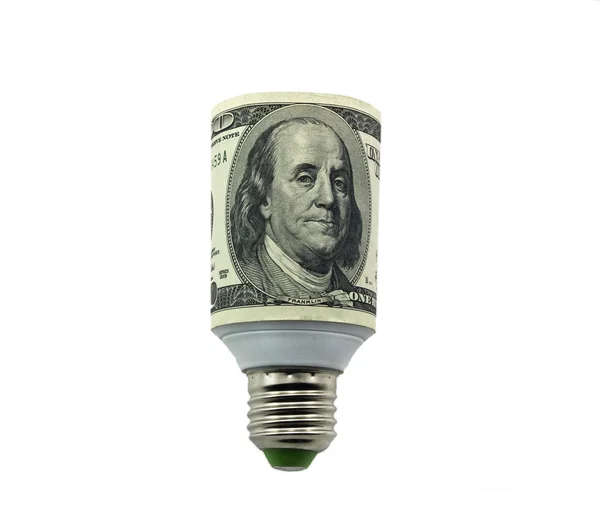 Lamp and money — Stock Photo, Image