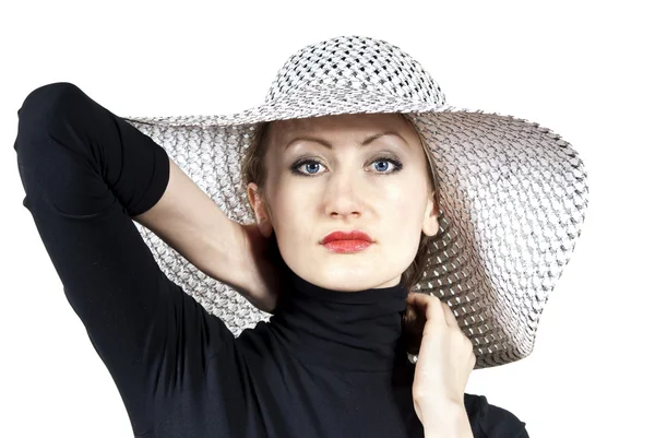 Beautiful girl in the hat — Stock Photo, Image