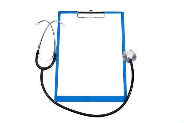 The sheet of paper and a stethoscope — Stock Photo, Image