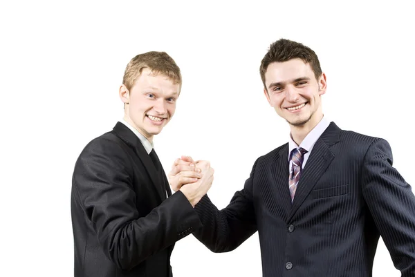 Zwei Jungs arbeiten zusammen — Stockfoto