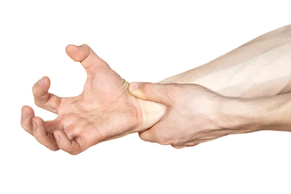 Ból rąk na białym tle — Zdjęcie stockowe