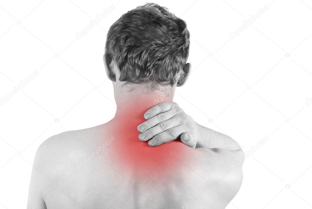 Isolated disease of the neck on the background