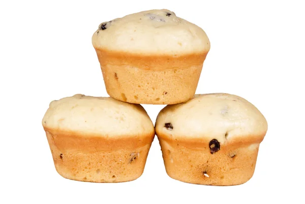 Baking muffins isolated Royalty Free Stock Images