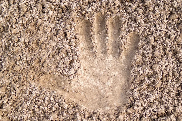 stock image Handprint on the ground