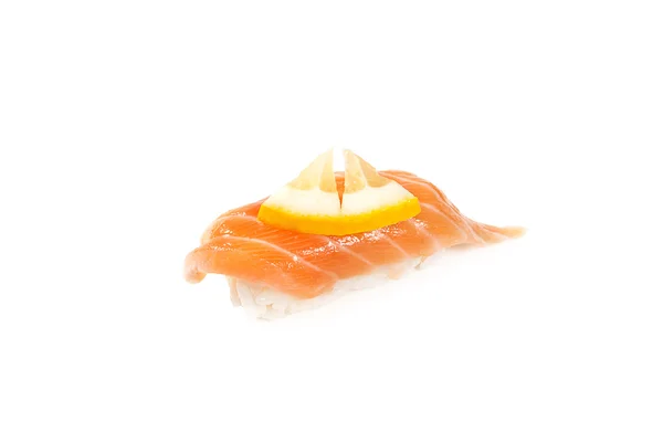 Nigiri sushi in a macro with a lemon — Stock Photo, Image