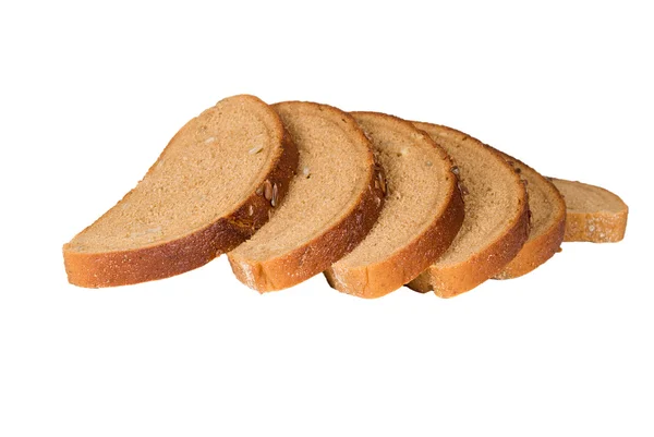 Нарезанный хлеб изолирован. — стоковое фото