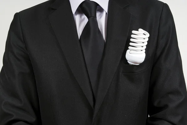 The man in the pocket lamp — Stock Photo, Image