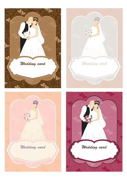 Hochzeitskarte mit Platz für Text — Stockvektor