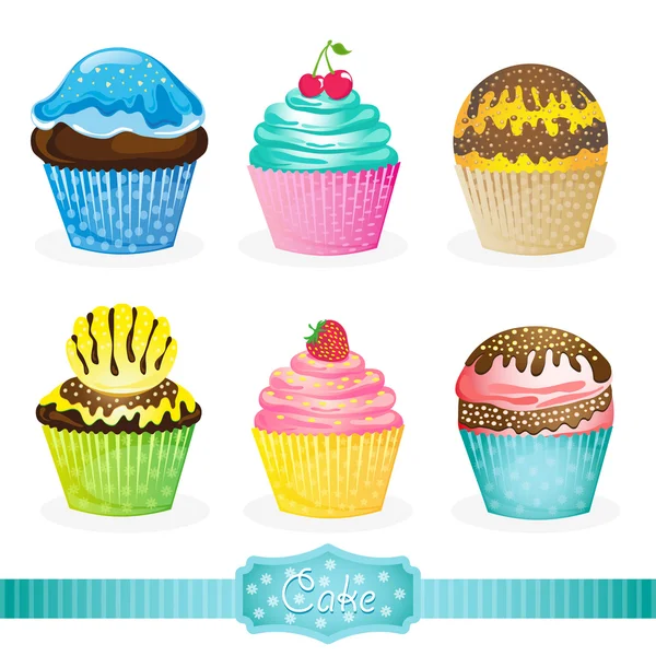 Sweet cake icons — Stock Vector