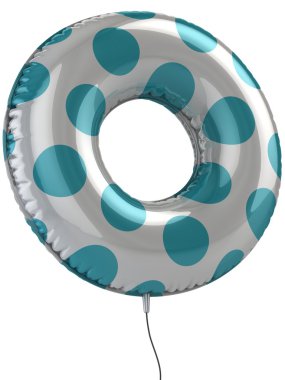 Letter O balloon 3d illustration clipart