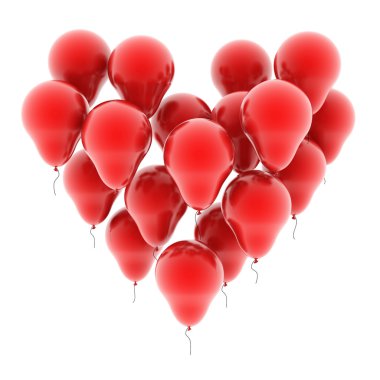 Red balloons clipart