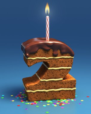 Chocolate birthday cake clipart