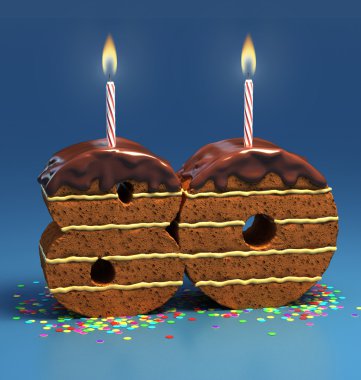 Chocolate birthday cake clipart