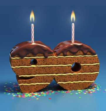 Chocolate birthday cake clipart