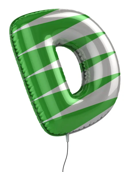 Carta D balão ilustração 3d — Fotografia de Stock