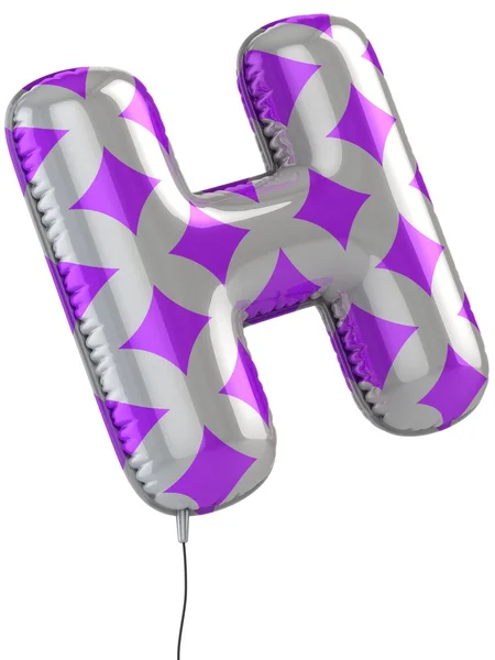Carta H balão ilustração 3d — Fotografia de Stock