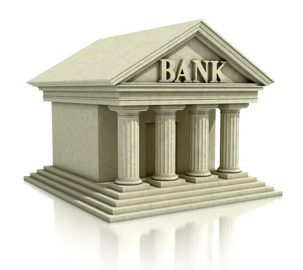 3d ikony banku — Zdjęcie stockowe