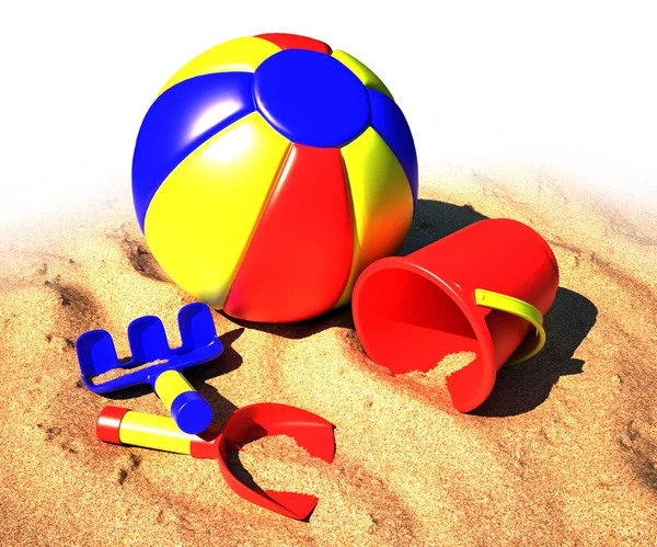 Pláž toy kit — Stock fotografie