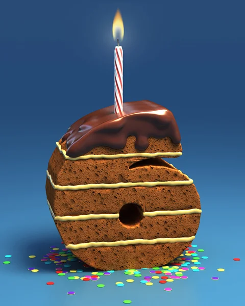 Çikolatalı doğum günü pastası — Stok fotoğraf