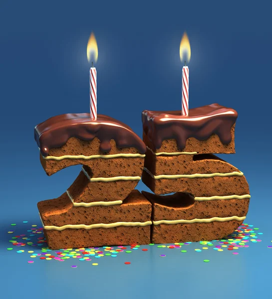 Schokoladen-Geburtstagstorte — Stockfoto