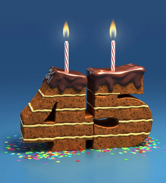 Choklad födelsedagstårta — Stockfoto