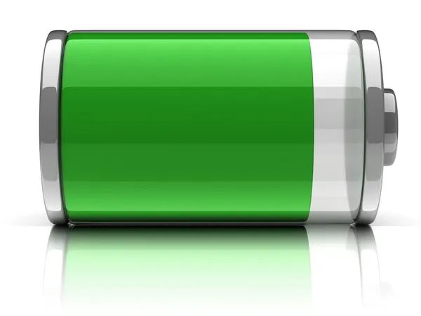 Full battery 3d icon — Stock Photo, Image