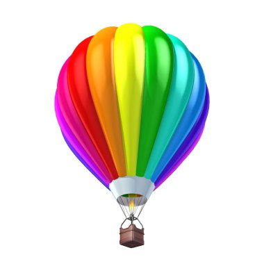 illüstrasyon izole renkli hava balonu
