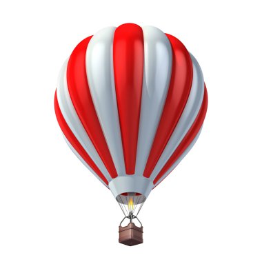 Air balloon 3d illustration clipart