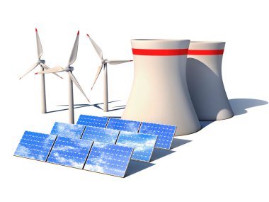 Alternative energy 3d concept clipart