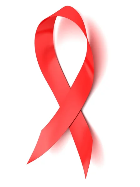 Sensibilisation au sida Ruban rouge — Photo