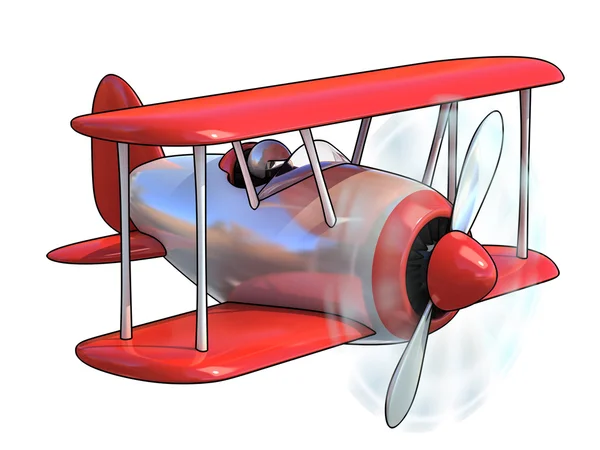 Cartoon flygplan — Stockfoto
