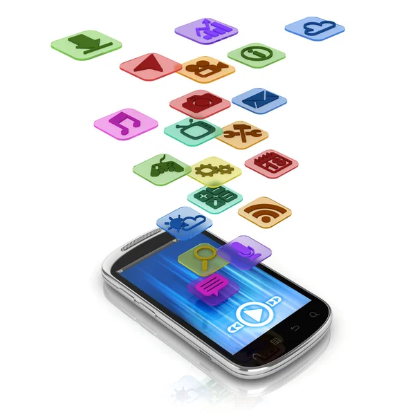 stock image Colorful application app icons