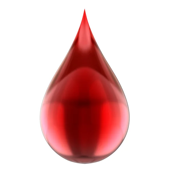 Blod droppa isolerade — Stockfoto