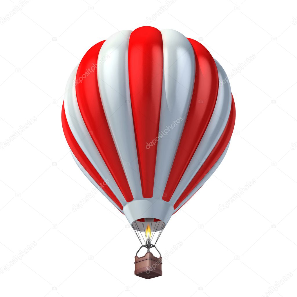 Air balloon 3d illustration