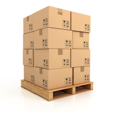 Cardboard boxes clipart