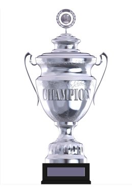 Silver champion trophy clipart