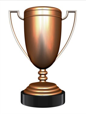 3d bronze trophy clipart