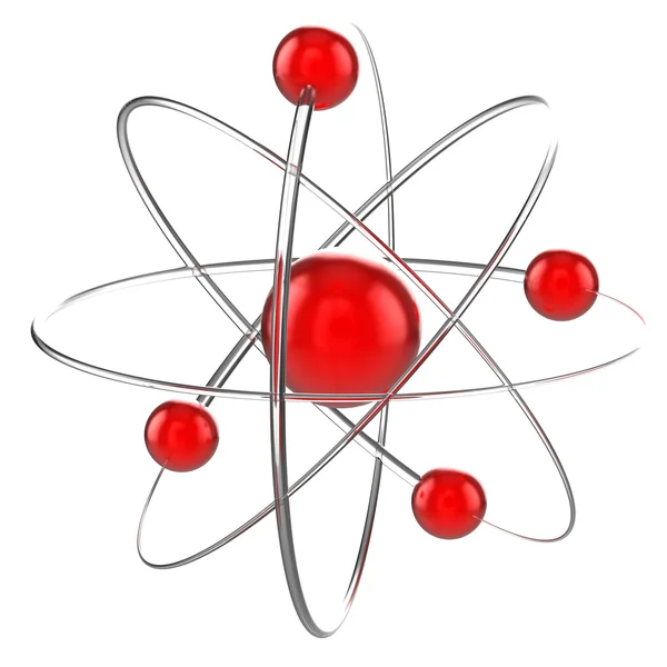 Atom 3d ilustrace — Stock fotografie