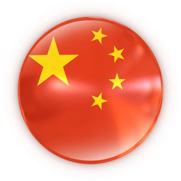 Odznak čínská vlajka — Stock fotografie