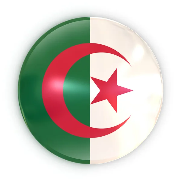 Rozet - Cezayir bayrağı — Stok fotoğraf