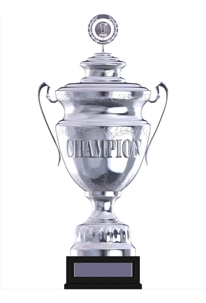 Silver champion trophy — Stock Photo, Image