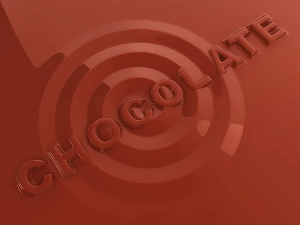 Quente líquido chocolate letras abstrato 3d fundo — Fotografia de Stock