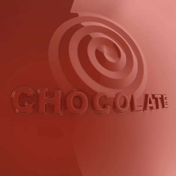 Varma flytande choklad bokstäver abstrakt 3d bakgrund — Stockfoto